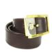  Bally BALLY ремень кожа кожа Gold цвет пряжка Logo чай Brown /CK22 #GY11 мужской 