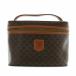  Celine CELINE Vintage Macadam косметичка ручная сумочка PVC кожа Trio mf Logo общий рисунок чай Brown женский 