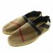 BURBERRY LONDON туфли без застежки Loafer парусина эспадрильи раунд tunoba проверка 43 28cm чай цвет Brown 