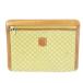  Celine CELINE ручная сумочка клатч PVC кожа кожа Macadam рисунок Logo type вдавлено . общий рисунок чай Brown /CK7 #GY18 мужской 