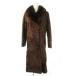 hirokiHIROKI меховое пальто Ram мех длинный длина воротник норка мех мех чай Brown /CK14 #GY18 женский 