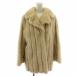  меховое пальто половина средний норка мех общий подкладка 9 номер бежевый /MP #GY11 женский 