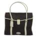  Foxey FOXEY сумка "Boston bag" парусина кожа отделка Logo plate чай Brown /UO #GY11 женский 