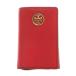 Tory Burch TORY BURCH чехол для ключей три складывать 6 полосный кожа Logo Gold металлические принадлежности красный красный /XZ #GY18 женский 