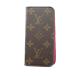  Louis Vuitton LOUIS VUITTON смартфон кейс iPhone7 8 SE монограмма folio кожа Logo блокнот type покрытие чай Brown M61906