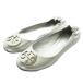  Tory Burch TORY BURCH балетки туфли-лодочки Flat кожа раунд tu Logo серебряный металлические принадлежности 6 23cm серебряный цвет 