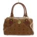  M si- M MCM Mini сумка "Boston bag" рука плечо 2WAY кожа Visee tos рисунок общий рисунок Logo Gold металлические принадлежности чай цвет Brown 