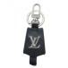  Louis Vuitton LOUIS VUITTONk Rossi .kreM68020 кольцо для ключей брелок для ключа очарование Logo kau hyde кожа чёрный черный #GY11