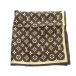  Louis Vuitton LOUIS VUITTON большой размер шарф палантин Logo монограмма шелк шелк чай Brown слоновая кость #GY18 /MQ #OH женский 