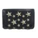  Jimmy Choo JIMMY CHOO футляр для визитных карточек футляр для карточек кожа натуральная кожа Star заклепки чёрный черный серебряный цвет /GV #GY18 женский 