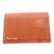  Paul Smith PAUL SMITH футляр для карточек футляр для визитных карточек type вдавлено . Logo кожа стежок чай Brown /FF #GY11 мужской 