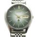  Seiko SEIKO утиль 4336-8000 наручные часы кварц часы календарь имеется зеленый циферблат серебряный цвет #GY11 /MQ мужской 