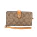  Coach COACH футляр для визитных карточек футляр для карточек бежевый signature рисунок кнопка-застежка останавливать /RI #OS #GY18 женский 