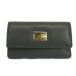 Dolce &amp; Gabbana Dolce&Gabbana DOLCE&amp;GABBANA чехол для ключей 6 полосный три складывать кожа Logo plate серый /XZ #GY18 женский 