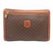  Celine CELINE ручная сумочка Macadam рисунок чай Brown Logo Zip открытие и закрытие /ML #GY11 женский 