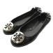  Tory Burch TORY BURCH балетки плоская обувь туфли-лодочки pa палатка кожа Logo 6.5 чёрный черный 50008608