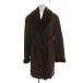  Fendi simeFENDISSIME меховое пальто 36 чай цвет Brown шелк мех ягненка мех воротник длинный рукав /LP #GY18 женский 