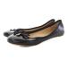  Tory Burch TORY BURCH балетки туфли-лодочки эмаль Logo лента 8.5M чёрный черный /TK #GY11 женский 