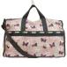  Le Sportsac LesportSAC we kenda- сумка "Boston bag" плечо 2WAY нейлон цветочный принт бабочка общий рисунок Logo серый розовый 