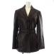  Comme Ca COMME CA leather jacket leather jacket waist belt ram leather sheep leather 11 L tea Brown /AQ #GY01 lady's 
