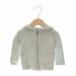  Baby Dior baby Dior вязаный Parker шерсть длинный рукав Zip выше Logo 12 70cm 80cm серый /XZ #GY14 Kids 