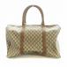  Gucci GUCCI сумка "Boston bag" плечо 2WAY путешествие портфель GG парусина кожа Logo чай Brown 012*1014*608108