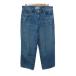  Uniqlo UNIQLO Denim брюки джинсы широкий лодыжка длина синий голубой /SM27 #GY99 мужской 