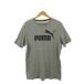  Puma PUMA футболка спортивная одежда L серый Logo принт вырез лодочкой короткий рукав /AH20 #GY99 мужской 