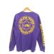  The North Face THE NORTH FACE футболка long T L фиолетовый лиловый Logo принт длинный рукав раунд шея /MN46 #GY99 мужской 