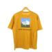  The North Face THE NORTH FACE футболка L охра o- машина короткий рукав вырез лодочкой принт /MN13 #GY99 мужской 