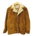  Schott SCHOTT мутоновое пальто жакет верхняя одежда натуральная кожа внутри боа 40 Camel замша ... кнопка длинный рукав половина длина /AY #GY12 мужской 