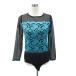  сиденье nesekine бальные танцы одежда Leotard 9 чёрный черный гонки sia- длинный рукав раунд шея /YS11 #GY06 женский 