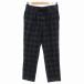  INCOTEX INCOTEX укороченные брюки слаксы проверка 36 темно-синий серия /UO женский 