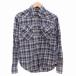 efo- Be Factory FOB FACTORY casual рубашка в клетку длинный рукав S синий голубой /AE мужской 