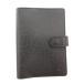  Louis Vuitton LOUIS VUITTON Taiga Agenda PM обложка для записной книжки 6 дыра LV Logo кожа чёрный черный R20426 /FF мужской 