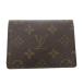  Louis Vuitton LOUIS VUITTON монограмма poruto2karutoveru TIKKA ru чехол для пропуска кожа общий рисунок чай Brown M60533 /FF женский 