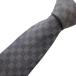  Louis Vuitton LOUIS VUITTON галстук постоянный Thai шелк шелк Damier общий рисунок LV Logo серый /FF мужской 