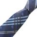  Burberry BURBERRY галстук постоянный Thai шелк шланг Logo проверка синий голубой /FF мужской 