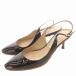  low tore шоу zL'Autre Chose эмаль туфли-лодочки задний ремешок low каблук 35 22cm чёрный черный 