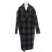  Moussy MOUSSY проверка Пальто Честерфилд 010BS430-1270 длинный шерсть .1 S серый темно-синий темно-синий /KU женский 