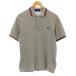  Fred Perry TWIN TIPPED FP SHIRT twin наконечник линия ввод рубашка-поло cut and sewn олень. . короткий рукав Logo вышивка 38 серый M12N