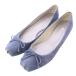  Diana DIANA балетки туфли-лодочки квадратное Turow каблук замша лента 24cm синий голубой /BB женский 