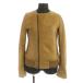 B&amp;Y United Arrows BEAUTY&amp;YOUTH красота &amp; Youth Ram кожаный жакет Zip выше Rider's обратная сторона ворсистый S чай Brown /MY #