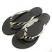  unused goods Nicholas Linus NICOLAS LAINAS tongs sandals beach sandals Flat is lako animal pattern 38 24.0-24.5cm black 