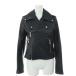  Ray Beams Ray Beams leather rider's jacket mountain sheep leather total lining Zip up black black /MI #OS lady's 