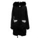 retiRady пальто с хлопком длинный длинный рукав внешний мех biju- подкладка имеется S чёрный черный /NR #OS женский 