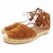  aqua Zoo laAquazzura эспадрильи сандалии лента замша 35 чай Brown /GV женский 