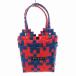  Marni MARNI прекрасный товар KIDS DIAMOND BASKET ручная сумочка Logo patch вязаный красный синий Red Bull -/HO Kids 