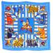  Hermes HERMES CHOCS EN PLUMES перо украшение. ультра . Calle 90 шарф общий рисунок синий голубой /SR #OH женский 