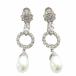  MiuMiu miumiu стразы жемчуг Drop серьги серебряный цвет белый белый /SR #OH женский 